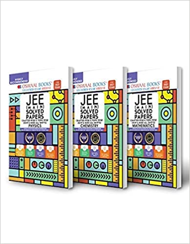Oswaal JEE (Mains) Solved Papers (2019-2020 All Shifts) Physics, Chemistry, Maths (Set of 3 Books)