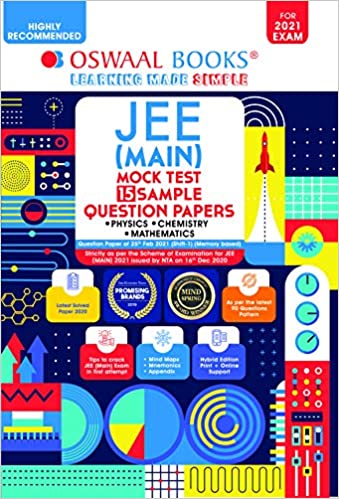 Oswaal JEE (Main) Mock Test, 15 Sample Question Papers, Physics, Chemistry, Mathematics Book 2021