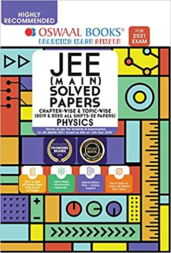 Oswaal JEE Main Solved Papers Chapterwise & Topicwise (2019 & 2020 All shifts 32 Papers)