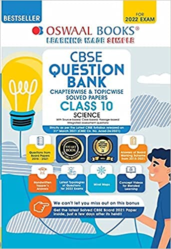 Oswaal CBSE Question Bank Class 10 Science Book Chapterwise & Topicwise