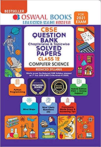 Oswaal CBSE Question Bank Class 12 Computer Science Chapterwise & Topicwise Solved Papers
