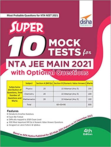 Super 10 Mock Tests for NTA JEE Main 2021